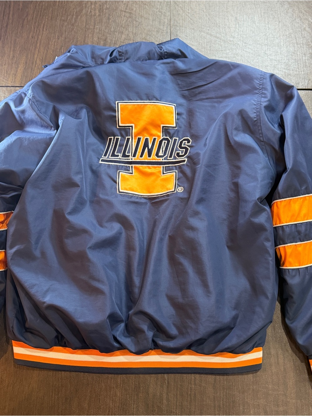 G-III Sports Illinois Fighting Illini Mens Bomber Jacket. Sz L VTG 80s - Picture 10 of 10